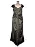 Xscape Metallic Black Green Cocktail Dress Size 20W - photo 2
