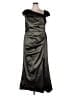 Xscape Metallic Black Green Cocktail Dress Size 20W - photo 1