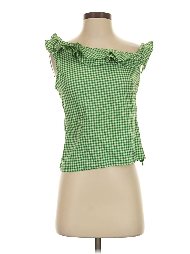 Pre-owned Motel Sleeveless Blouse In Green