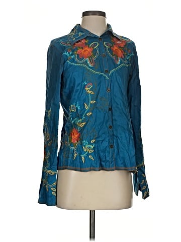 Jams World Long Sleeve Silk Top (view 1)