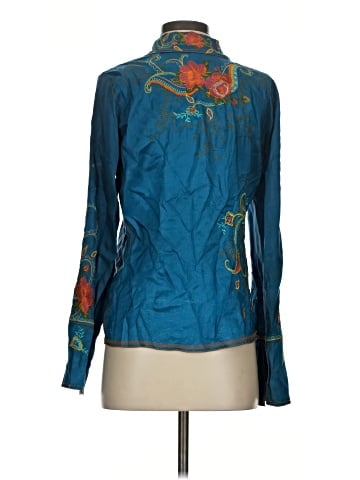 Jams World Long Sleeve Silk Top (view 2)