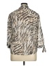 JM Collection Animal Print Silver 3/4 Sleeve Blouse Size 16 - photo 2