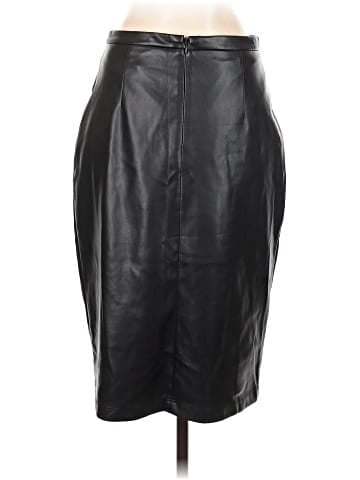 DKNY Faux Leather Skirt (view 2)