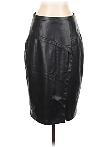 DKNY Faux Leather Skirt (view 1)