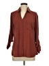Express Outlet 100% Polyester Brown 3/4 Sleeve Blouse Size L - photo 1