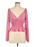 WAYF 100% Polyester Pink Long Sleeve Blouse Size L - photo 1