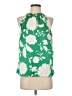 Ann Taylor 100% Polyester Green Sleeveless Blouse Size S - photo 1
