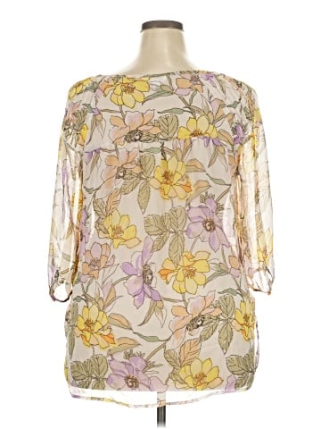 LC Lauren Conrad 3/4 Sleeve Blouse (view 2)