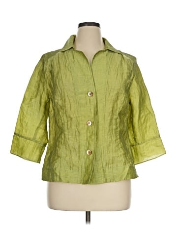 Jones New York Collection 3/4 Sleeve Button-Down Shirt (view 1)