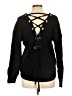 Unbranded 100% Acrylic Solid Black Pullover Sweater Size L - photo 2