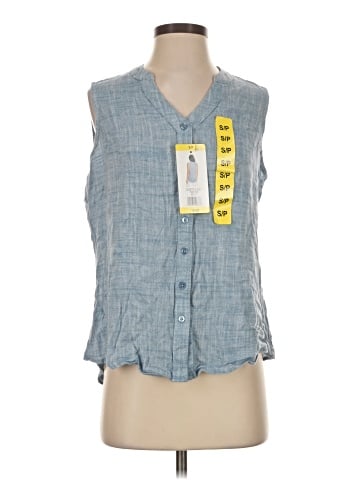 Weatherproof Sleeveless Button-Down Shirt (view 1)