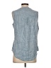 Weatherproof Blue Sleeveless Button-Down Shirt Size S - photo 2