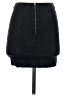 Free People Solid Black Denim Skirt Size 2 - photo 2