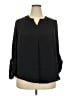 Simply Vera Vera Wang 100% Polyester Black 3/4 Sleeve Blouse Size XXL - photo 1