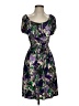 Elle Print Purple Cocktail Dress Size XS - photo 1