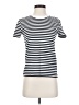 Zara Stripes White Short Sleeve Turtleneck Size S - photo 1