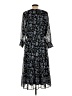 DR2 100% Polyester Paisley Black Casual Dress Size L - photo 2