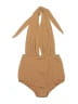 Cocoship Tweed Tan One Piece Swimsuit Size L - photo 1