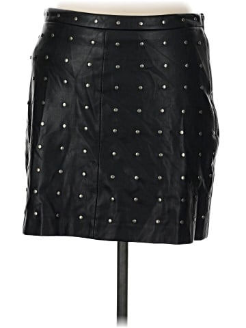 Zara Basic Faux Leather Skirt (view 1)