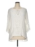 Indigo Thread Co. 100% Rayon Ivory 3/4 Sleeve Blouse Size XL - photo 1