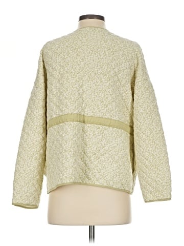 Madewell Quilted Jacquard Snap-Front Collarless Jacket in Daisy Blooms (view 2)