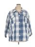 Nautica 100% Cotton Checkered-gingham Blue Jacket Size XXL - photo 1