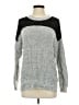Sparkle & Fade Color Block Silver Pullover Sweater Size S - photo 1