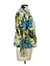 Chico's 100% Cotton Tropical Green Track Jacket Size Lg (2) - photo 4