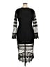 Boohoo 100% Polyester Print Black Cocktail Dress Size 14 - photo 1