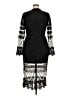 Boohoo 100% Polyester Print Black Cocktail Dress Size 14 - photo 2