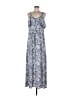 Veronica M. Paisley Blue Casual Dress Size M - photo 1