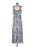 Veronica M. Paisley Blue Casual Dress Size M - photo 2