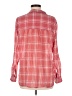 Ann Taylor LOFT Plaid Red Long Sleeve Button-Down Shirt Size M - photo 2