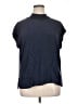 Athleta 100% Silk Blue Short Sleeve Top Size XL - photo 1