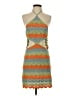 Zara Chevron-herringbone Orange Cocktail Dress Size S - photo 1