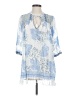 Roberta Roller Rabbit 100% Cotton Blue 3/4 Sleeve Blouse Size XS - photo 1