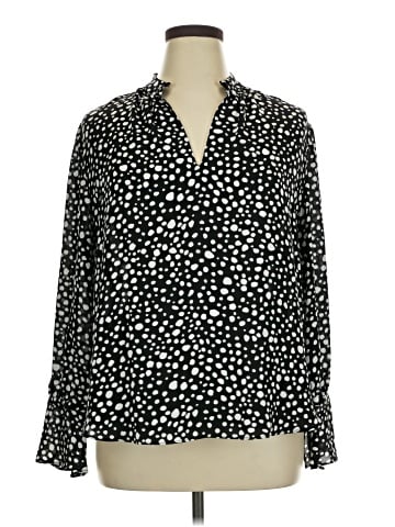 Ann Taylor Factory Long Sleeve Blouse (view 1)