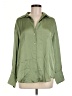Zara Solid Green Long Sleeve Button-Down Shirt Size M - photo 1
