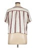 ABound Stripes Ivory Short Sleeve Blouse Size XL - photo 2