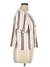 ABound Stripes Ivory Short Sleeve Blouse Size XL - photo 4