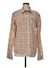 Edun 100% Cotton Paisley Tan Long Sleeve Button-Down Shirt Size M - photo 1