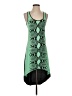 Bebe Graphic Green Casual Dress Size S - photo 1