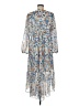 Joie 100% Polyester Print Blue Casual Dress Size M - photo 2