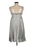Unbranded 100% Polyester Metallic Silver Cocktail Dress Size M - photo 2