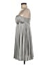 Unbranded 100% Polyester Metallic Silver Cocktail Dress Size M - photo 5