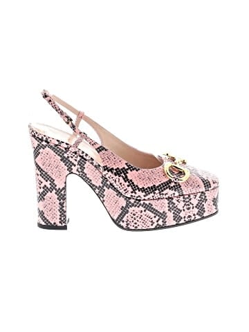 Gucci Python Print Platform Slingback Pumps (view 1)