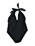 Venus Solid Black One Piece Swimsuit Size 6 - photo 1