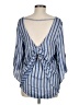Drew 100% Rayon Blue 3/4 Sleeve Blouse Size M - photo 2