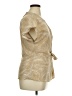 MICHAEL Michael Kors 100% Polyester Tan Short Sleeve Blouse Size XL - photo 4