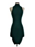 Olivaceous Solid Green Cocktail Dress Size S - photo 1